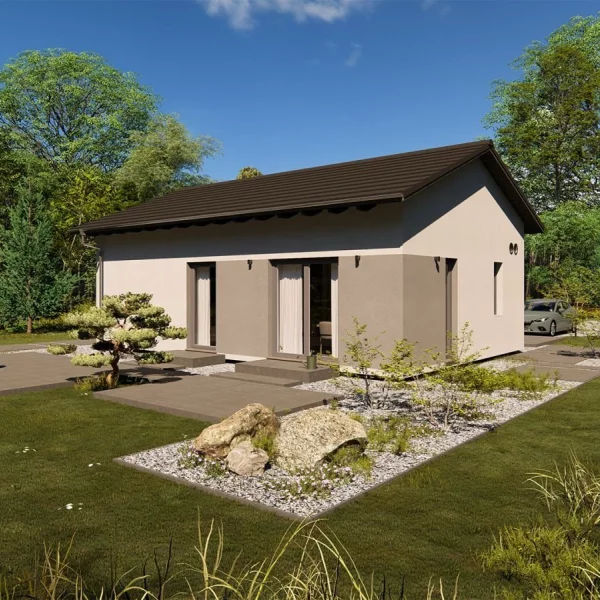 Kleine Bungalows für Singles und kleine Familien. Entfliehen Sie den steigenden Mieten. Bauen Sie mit Okal Ihr eigenes Zuhause.