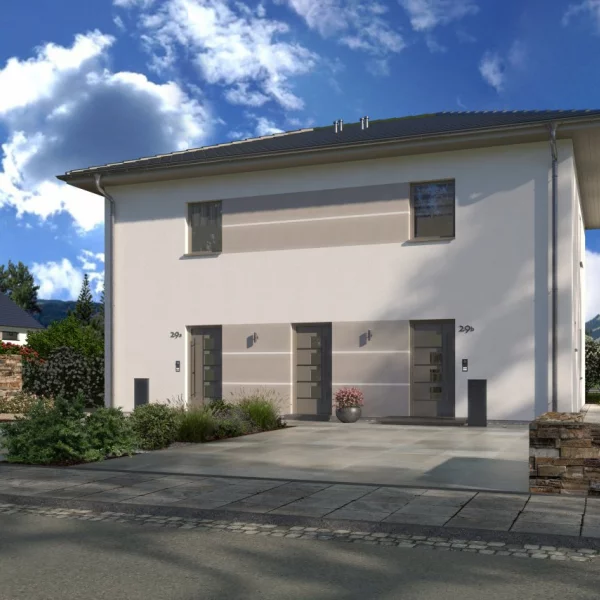 IhrHaus für 2 Familien ! Nur 299.200,-EUR je Familie je Haushälfte/Grundstücksanteil !*