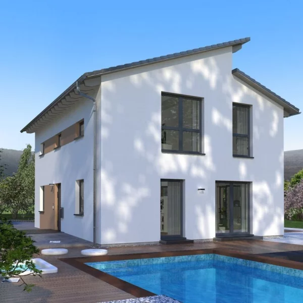 EINFAMILIENHAUS MIT VERSETZTEM PULTDACH********************