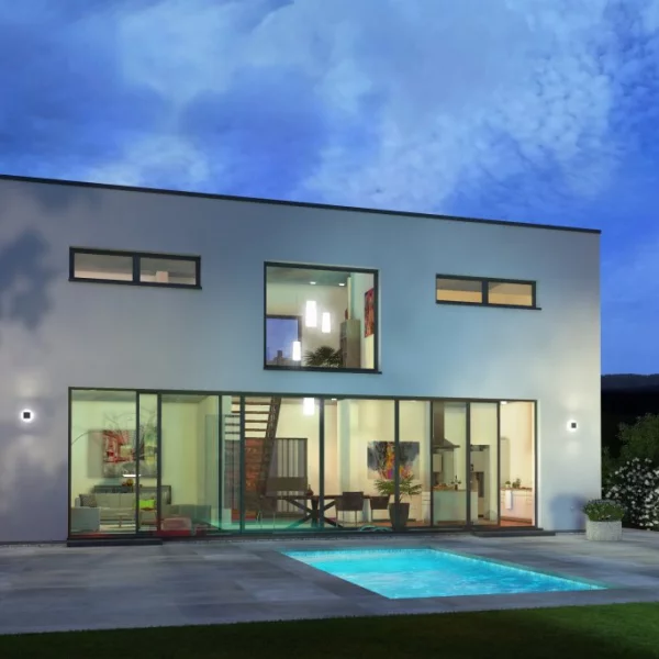 Dieses Haus im Bauhausstil mit Flachdach in seiner ganzen Perfektion ! Mit Grundstück berechnet !