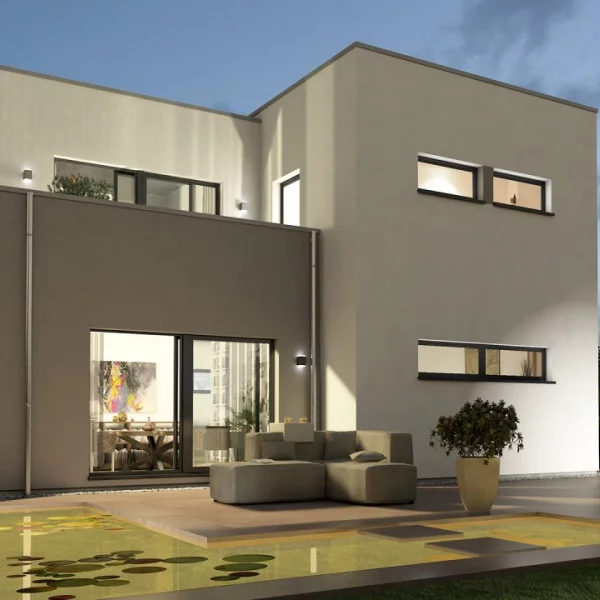 Ihr Haus in perfekter Optik mit Flachdach ! Preis bereits mit einem Grundstück berücksichtigt !