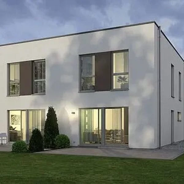 2-Familienhaus mit Flachdach für 799.400,-EUR , (je Haushälfte/Grundstück nur 399.200,-EUR) !