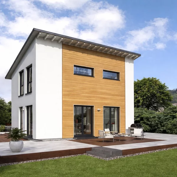 EINFAMILIENHAUS MIT VERSETZTEM PULTDACH******